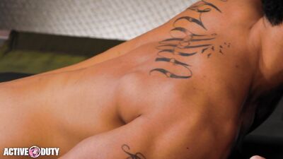 Two Handsome Military Men Get Down and Dirty in a Heated Sexual Encounter - Peter Matthews and Johnny Bytes