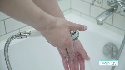 Liam the Tiny, Adorable, and Eager Twink Excites Himself in the Mens Room!