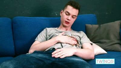 Mouthwatering Twink Ethan Tries to Keep Up with His Friends Sexual Adventures, But Ends up Getting Dripping Wet and Releasing a Juicy Load All Over His Pants