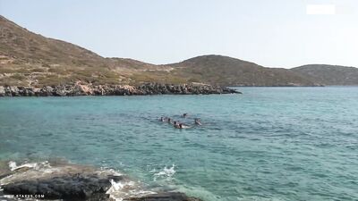 Two studs and a big dildo get hot in the bedroom