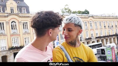 "Rainbow Rump Ream - Thrusting Tiny Tots Touch Each Others Towels In The Tropics."