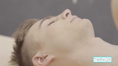 Two hot guys get lost in the steamy sauna and end up having rough anal sex.