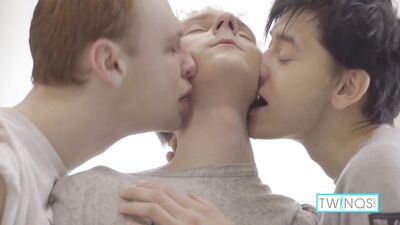 Exploring the depths of their sexuality, hot twinks Logan and Nico join forces with redheaded stud Michael in a steamy threesome.