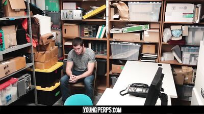 BravelyBulging: A buff officer infiltrates and deflowers a brawny suspect