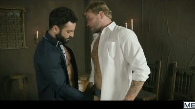 Cum-guzzling studs suck and fuck their way to an explosive climax with legendary porn stars Colby Jansen and Abraham Al Malek in this sexy gay porn video!