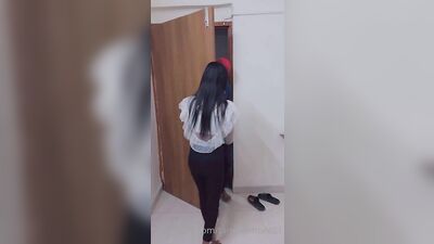 "Three Desi shemales seduce each other in a hotel room while their eager partners watch on."