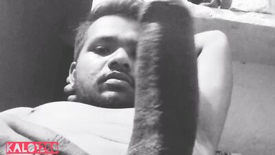 Indian man in a pool of jizz.