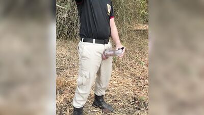 Outdoorsy Thai Uniform Sex with a Sex Toy