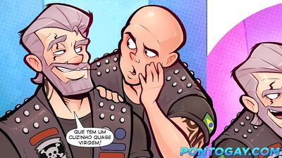 "Junior gets fucked by two dudes and takes a load up his ass."