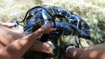 Cruising in the Woods with a Twink and a Stallion: Gay Amateur Porn at its Best