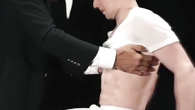 "Master Dillion Stone takes Serg Shepards virgin ass on a wild ride, filling it up with his thick rod until he cums deep inside."