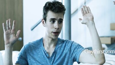 Gasping For Air, The Stepson Kicks The Bucket, And Blows His Top Over A Hole, In This Gay Thirsty Delight.