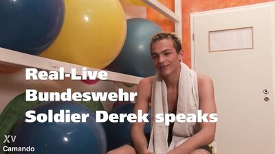 Man on the street interviews Dereck Solo, a handsome German soldier