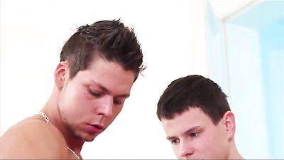 Gangbang with Adorable Twink Threesome