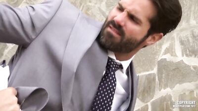 The muscular Dani Robles takes a ride on top of the rough and wild Russian stud Dato Foland in this hot gay scene