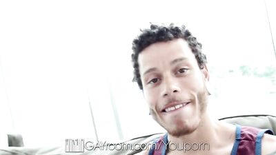 Gay Room - Innocent Twink Tries But Ultimately Fails To Swallow A Monstrous Dong