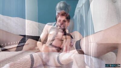 Malachi Cooper, a cute British twink, pleasures himself with his stiff cock