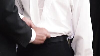 Straightlaced college student submits to dominant older man