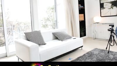 Behind-the-scenes disaster at a sexy shoot leaves a guy in need of a good couch fuck