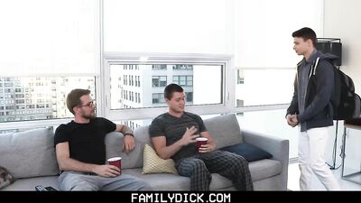 Stepfather and Older Brother Seduce Young Twink