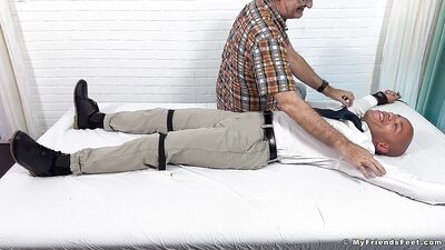 Leon Carrera gets tickled into submission by a dominant top