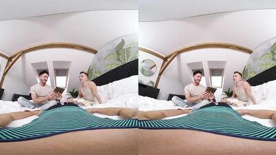 Sexy College Roommates Share a Bed