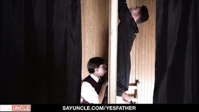 ????Catholic Boy Edward Terrant Confessing Sins To Priest