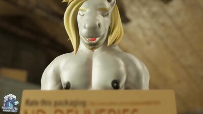 Dawn Heart anthro horse muscle growth animation