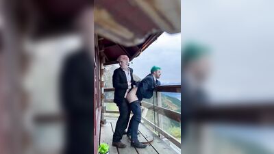 Buddy’s wife went to bed early at wedding, so he fucked me instead.