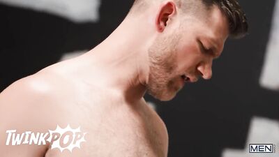 TWINKPOP - Caden Crawls Under The Table To Suck Troye Dean's Dick And Get Fucked By Daniel