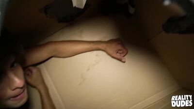 Reality Dudes - Zane Sees An Ass In The Box & Starts Fucking It & Leon Watches Until He Gets Hard