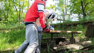 Me Boyfriend fucks me hard and cum in me ass Outdoor