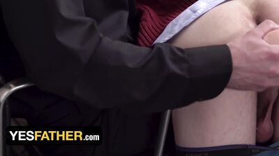 YesFather - Catholic Boy Marcus Rivers Gets His Asshole Drilled And Filled With Cum By Perv Priest