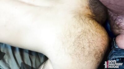 Hairy Delinquent Sucks & Fucks Older Creeps Dick