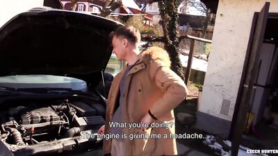 CZECH HUNTER – This Guy’s Car Needed Repair He Can’t Afford So He Sells His Anal Virginity For Money