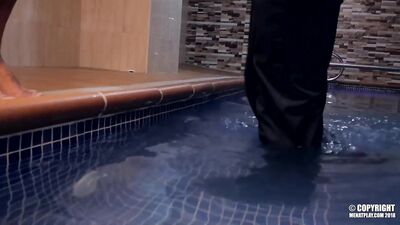 Sexy Frenchmen Jean-Francois and Isaac Make a Splash in the Pool while Fucking