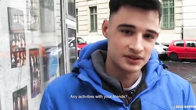 Bareback Bargain: Straight Czech Hunter Sells First Anal Sex Experience to Adventurous Client