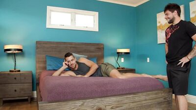 Muffled Moans & Grunts As Dante Colle Gets Sucked Off & Fucked By Stranger, All While Talking To His Girlfriend On Phone