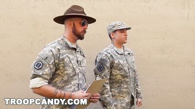 TROOP CANDY - Dutiful Drill Sergeant Dustin Steel Takes His Troops to Boot Camp