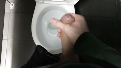 Risky Business: Jerking Off in Public Toilets (23cm) - A Cutie in the Closet