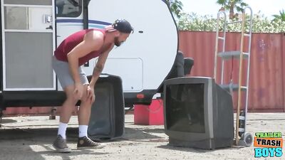 TRAILER TRASH BOYS: Wesley and Woods get fucked in the open air by Jack Dixon