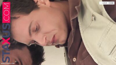 ???????? Brokeback Office Fuck Fest ???? :: Sizzling Hot Threesome in a Sedan Unbelievably Steamy!