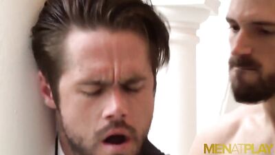 Latin lover Enzo Rimenez and businessman Mike De Marko engage in steamy man-on-man action