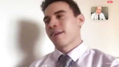 Zoom Cam Cock Sucking and Anal Sex with Two Hunky Guys