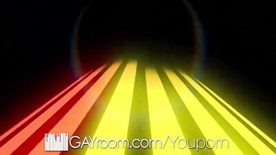 Three Hunky Men Engage in a Messy Facial Fuck in a Hotel Room