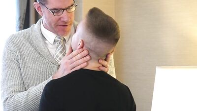 Twink and Dad enjoy a steamy encounter without condoms