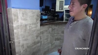 Romantic fucking with no condoms by a Latin teenager in Spain.