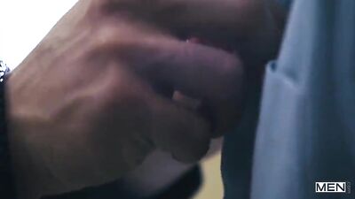 The active vibrating buttplug to his partner during a dinner with friends