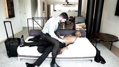 Billy Santoro and Lawrence Portland on business trip