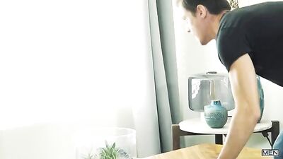 Alex Chandler gets ready to be tied up just in time for Wesley Woods to come home and discover him.